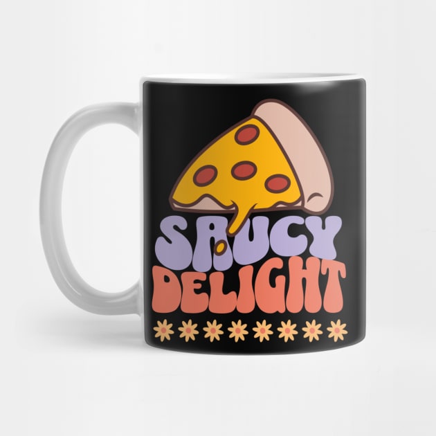 Saucy Delight Funny Pizza by Jo Palmer